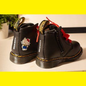 Dr Martens 1460 Hello Kitty Black Hydro Leather Boot Toddler Size 4